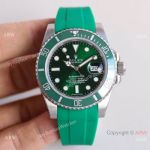 AAA Swiss Replica Rolex Hulk Submariner 3135 Oysterflex Strap Green Dial Watch 40mm